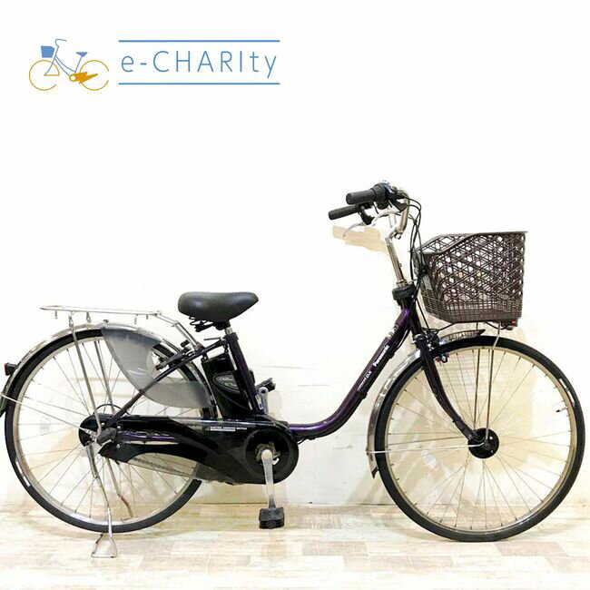 楽天マラソン期間中ポイント10倍 【中古】 電動自転車 ママチャリ パナソニック ビビDX パープル 26インチ KH123 電動アシスト自転車 【神戸在庫】