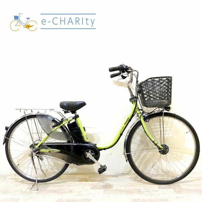 【中古】 電動自転車 ママチャリ パナソニック ビビDX グリーン 26インチ KH124 電動アシスト自転車 【神戸在庫】