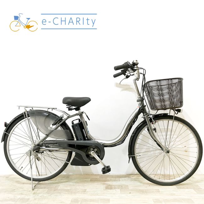 【中古】 電動自転車 ママチャリ ヤマハ PAS チア シルバー 24インチ KJ004 電動ア...