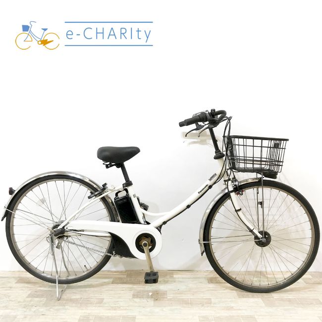 【中古】 電動自転車 ママチャリ パナソニック グリッターA ホワイト 26インチ KJ009 電動アシスト自転車 【神戸在庫】