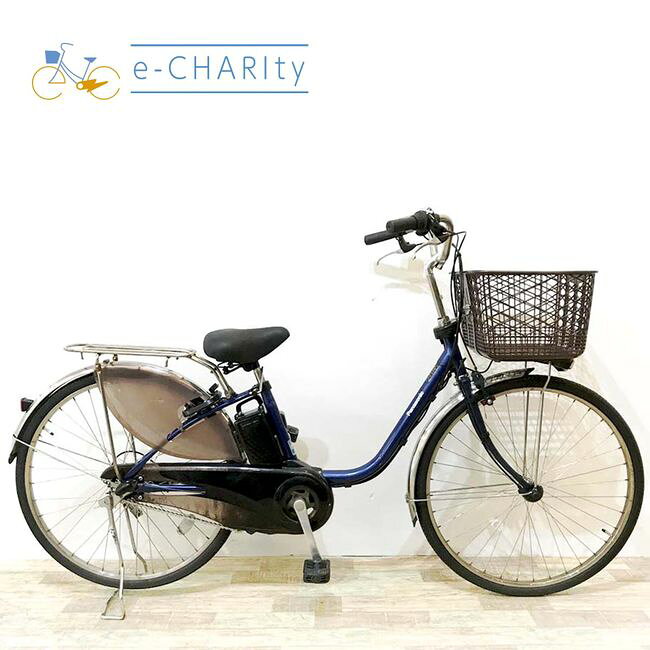 【中古】 電動自転車 ママチャリ パナソニック ビビDX ネイビー 26インチ KJ020 電動アシスト自転車 【神戸在庫】