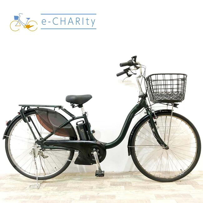 【中古】 電動自転車 ママチャリ ヤマハ PAS ウィズ グリーン 26インチ KJ042 電動...