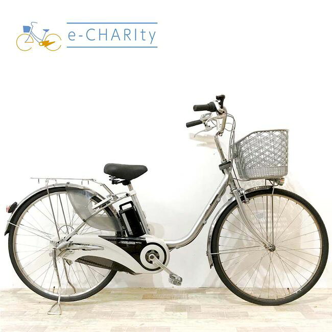 【中古】 電動自転車 ママチャリ パナソニック ビビDX シルバー 26インチ KJ045 電...