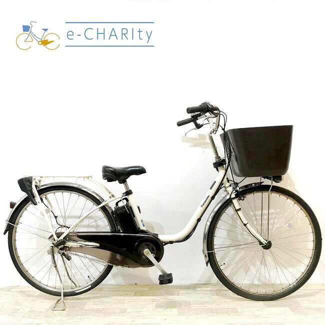 【中古】 電動自転車 ママチャリ パナソニック ビビKD ホワイト 26インチ KJ068 電動アシスト自転車 【神戸在庫】