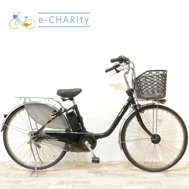 【中古】 電動自転車 ママチャリ パナソニック ビビ ブラック 26インチ KJ074 電動アシスト自転車 【神戸在庫】