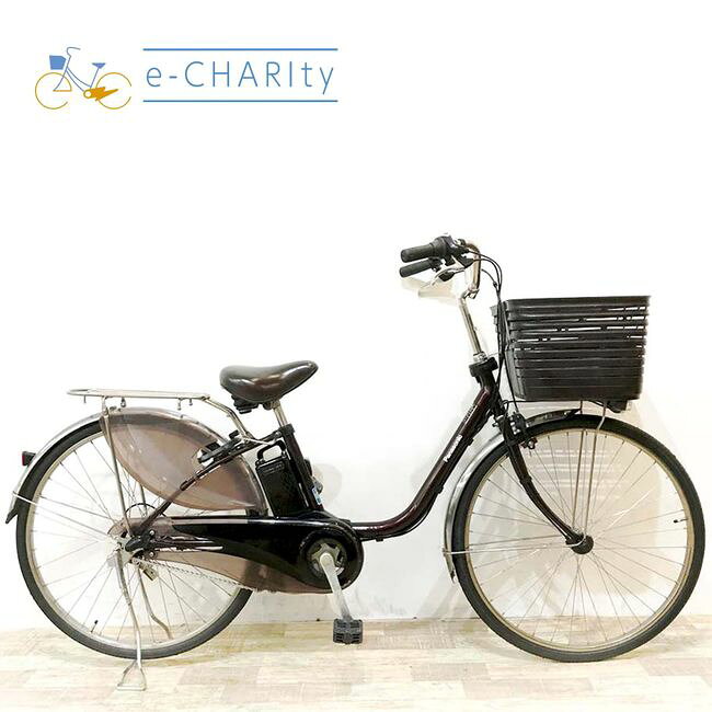 【中古】 電動自転車 ママチャリ パナソニック ビビDX ブラウン 26インチ KJ076 電動アシスト自転車 【神戸在庫】