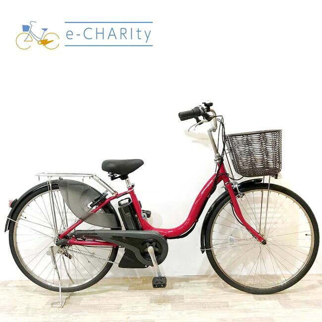 【中古】 電動自転車 ママチャリ ヤマハ PAS ナチュラ レッド 26インチ KJ083 電動アシスト自転車 【神戸在庫】