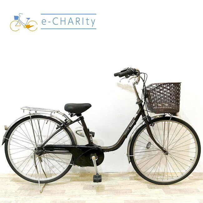 【中古】 電動自転車 ママチャリ パナソニック ビビTX ブラウン 26インチ KJ088 電動アシスト自転車 【神戸在庫】