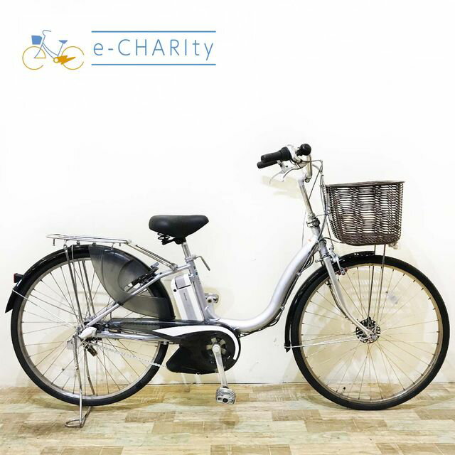 【中古】【大坂・兵庫・京都限定】 電動自転車 ママチャリ ヤマハ PAS ナチュラ L パープル 26インチ KV009 神戸 電動アシスト自転車