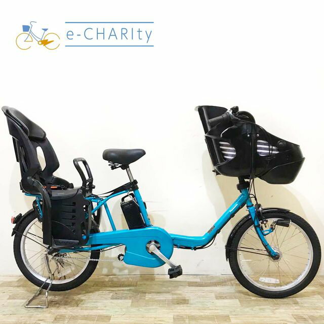 【期間限定★3000円OFFクーポン配布】【中古】【大坂・兵庫・京都限定】 電動自転車 子ども乗せ 子供乗せ パナソニック ギュット ミニ DX ブルー 20インチ KV065 神戸 電動アシスト自転車