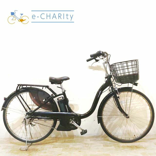 【中古】 電動自転車 ママチャリ ヤマハ PAS With パス ウィズ ブラウン 26インチ KE118 電動アシスト自転車 【神戸在庫】