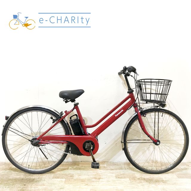 【中古】 電動自転車 ママチャリ パナソニック TIMO S ティモ S レッド 26インチ KE147 電動アシスト自転車 【神戸在庫】