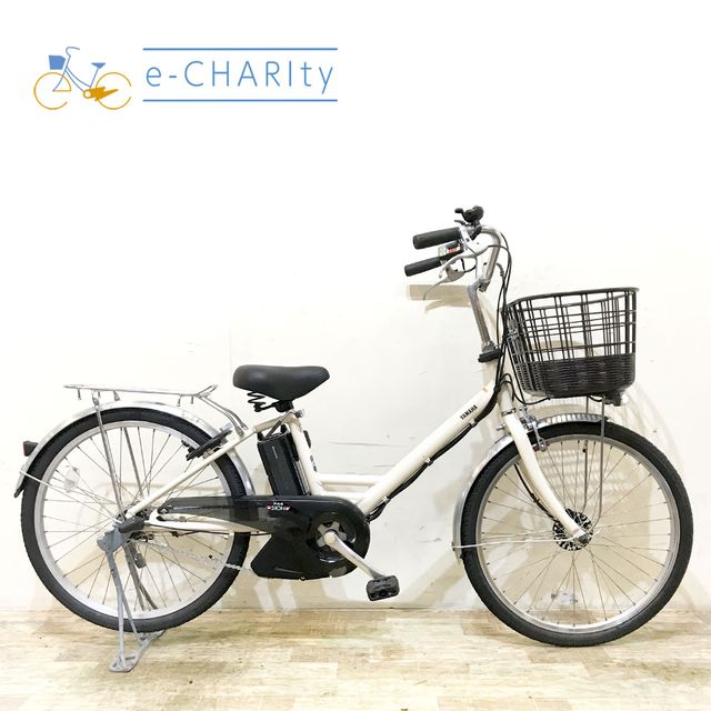 【中古】 電動自転車 ママチャリ ヤマハ PAS SION V パス シオン V アイボリーホワイト 24インチ KE149 電動アシスト自転車 【神戸在庫】