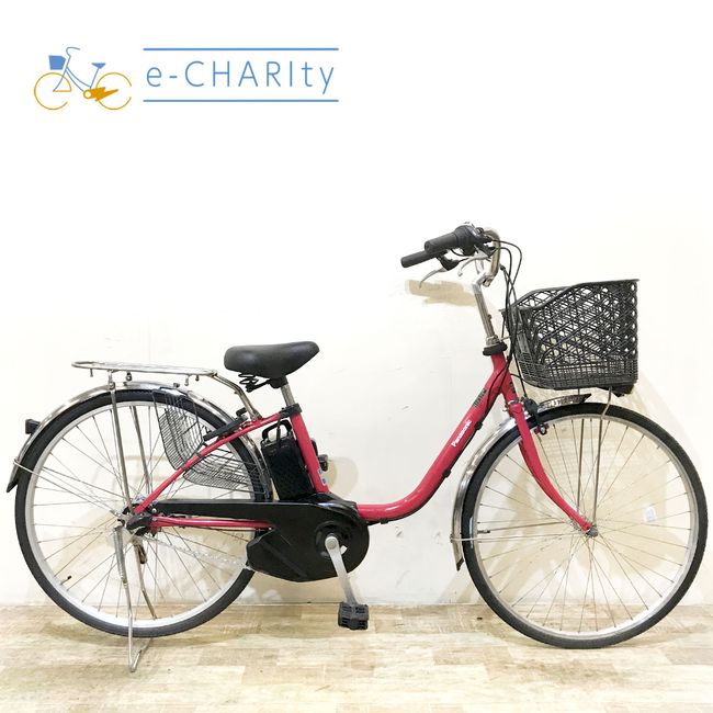 【中古】 電動自転車 ママチャリ パナソニック ビビ SX レッド 26インチ KF002 電動アシスト自転車 【神戸在庫】