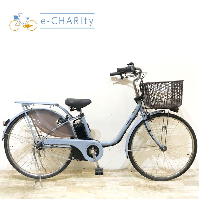 【中古】 電動自転車 ママチャリ パナソニック ビビ スタイル ブルー 26インチ KF005 電動アシスト自転車 【神戸在庫】