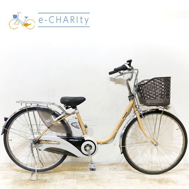 【中古】 電動自転車 ママチャリ パナソニック ビビ DX イエロー 26インチ KF008 電動アシスト自転車 【神戸在庫】