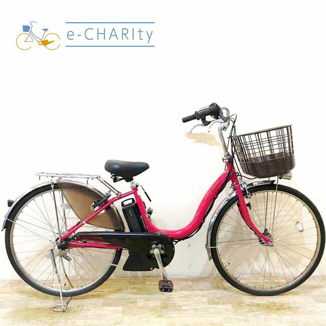 【中古】 電動自転車 ママチャリ ブリヂストン アシスタ DX SP ピンク 26インチ KF017 電動アシスト自転車 【神戸在庫】