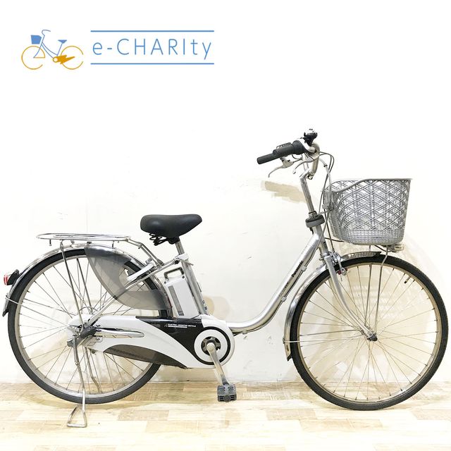 【中古】 電動自転車 ママチャリ パナソニック ビビ DX シルバー 26インチ KF029 電動アシスト自転車 【神戸在庫】