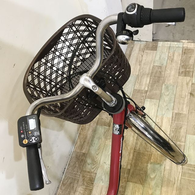 【中古】 電動自転車 ママチャリ パナソニック ビビ DX レッド 26インチ KF031 電...