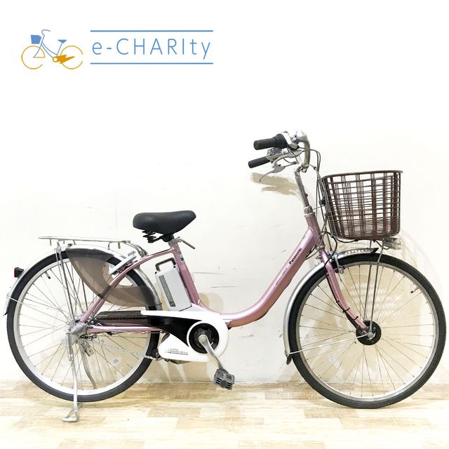 樂天商城 - 【中古】 電動自転車 ママチャリ パナソニック ビビ ライト U ピンク 24インチ KF032 電動アシスト自転車 【神戸在庫】