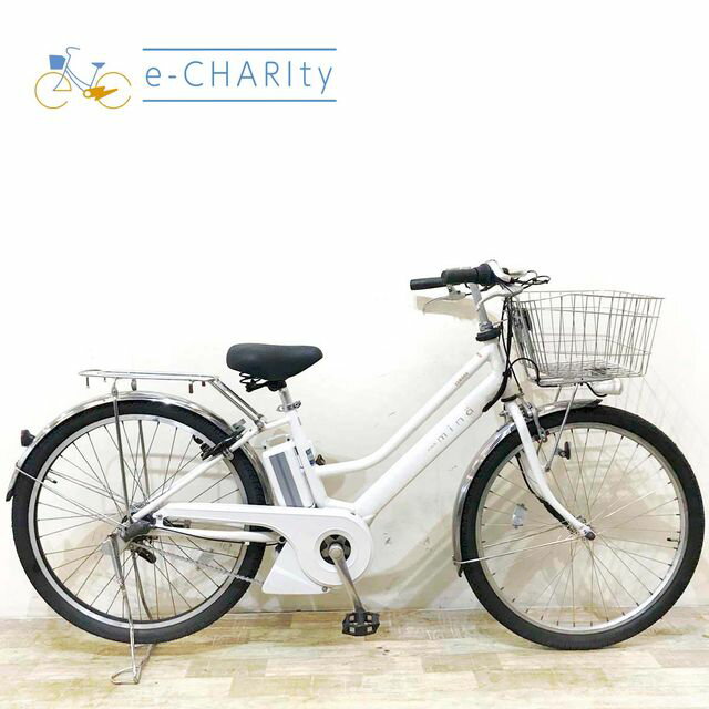 樂天商城 - 【中古】 電動自転車 ママチャリ ヤマハ PAS Mina パス ミナ ホワイト 26インチ KF049 電動アシスト自転車 【神戸在庫】