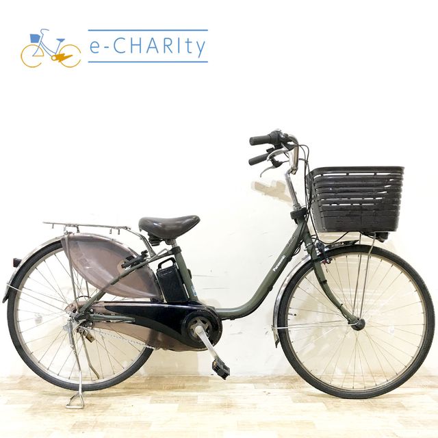 樂天商城 - 【中古】 電動自転車 ママチャリ パナソニック ビビ DX カーキ 26インチ KF058 電動アシスト自転車 【神戸在庫】