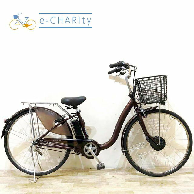 Other - 【中古】 電動自転車 ママチャリ ブリヂストン フロンティア DX ブラウン 26インチ KF066 電動アシスト自転車 【神戸在庫】