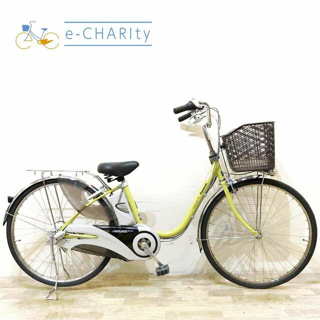 樂天商城 - 【中古】 電動自転車 ママチャリ パナソニック ビビ DX イエローグリーン 26インチ KF067 電動アシスト自転車 【神戸在庫】