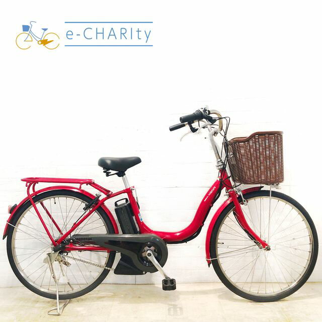 【4日間限定★3000円OFFクーポン配布】【中古】 電動自転車 ママチャリ ヤマハ PAS ナチュラ XL DX レッド 24インチ YA036 電動アシスト自転車 【横浜在庫】