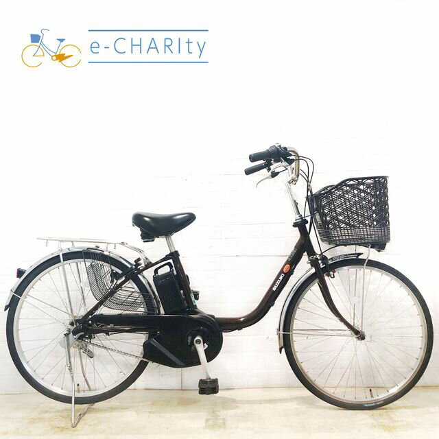 【4日間限定★3000円OFFクーポン配布】【中古】 電動自転車 ママチャリ SUZUKI LOVE SNA 24 スズキ ラブ SNA 24 ブラウン 24インチ YA059 電動アシスト自転車 【横浜在庫】