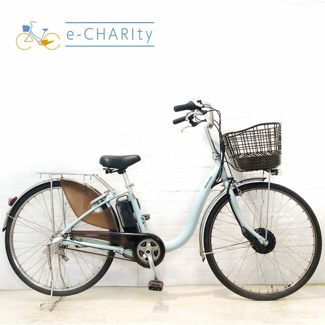【8日間限定★3000円OFFクーポン配布】【中古】 電動自転車 ママチャリ ブリヂストン フロンティア ブルー 26インチ YA089 電動アシスト自転車 【横浜在庫】