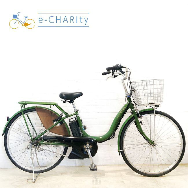 【8日間限定★3000円OFFクーポン配布】【中古】 電動自転車 ママチャリ ブリヂストン アシスタ ファイン グリーン 26インチ YA091 電動アシスト自転車 【横浜在庫】