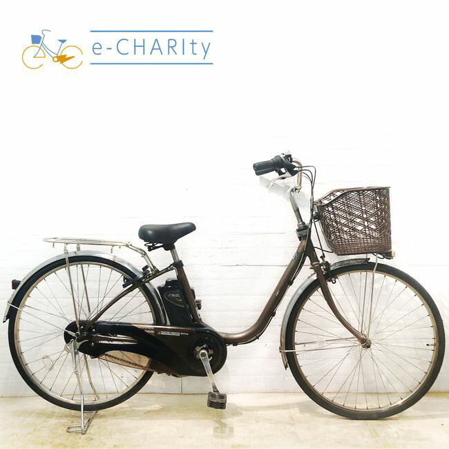 【8日間限定★3000円OFFクーポン配布】【中古】 電動自転車 ママチャリ 訳あり パナソニック ビビ DX ブラウン 26インチ YA103 電動アシスト自転車 【横浜在庫】