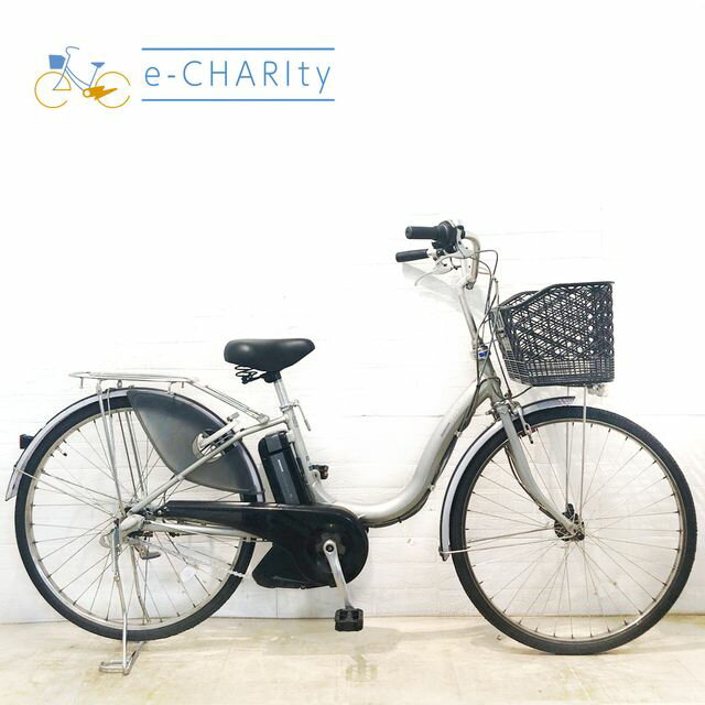 【中古】 電動自転車 ママチャリ ブリヂストン アシスタ シルバー 26インチ YB007 電動アシ ...