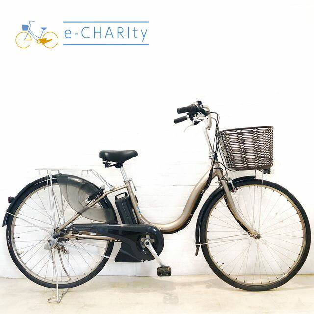 【P10倍★楽天イーグルス感謝祭】【中古】 電動自転車 ママチャリ ヤマハ PAS ナチュラ XL ゴールド 26インチ YX110 電動アシスト自転車 【横浜在庫】