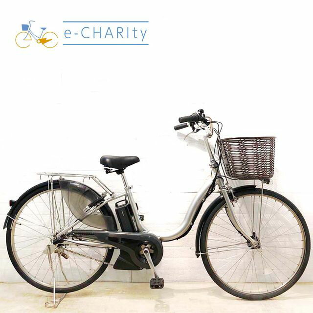 【P10倍★楽天イーグルス感謝祭】【中古】 電動自転車 ママチャリ ヤマハ PAS ナチュラ L シルバー 26インチ YX120 電動アシスト自転車 【横浜在庫】