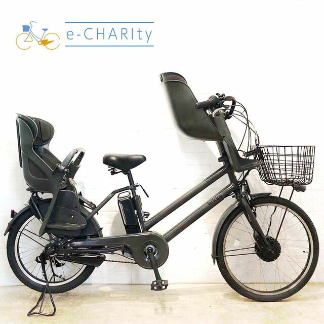 【楽天マラソン★クーポン配布中】【中古】 電動自転車 子ども乗せ 子供乗せ ブリヂストン bikke GRI dd ビッケ グリ dd グレー 前24×後20インチ SR416Y 電動アシスト自転車 【横浜在庫】