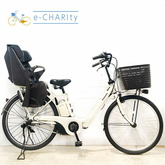 【楽天マラソン★クーポン配布中】【中古】 電動自転車 子ども乗せ 子供乗せ パナソニック ギュット アニーズ F DX ホワイト 26インチ YD014 電動アシスト自転車 【横浜在庫】