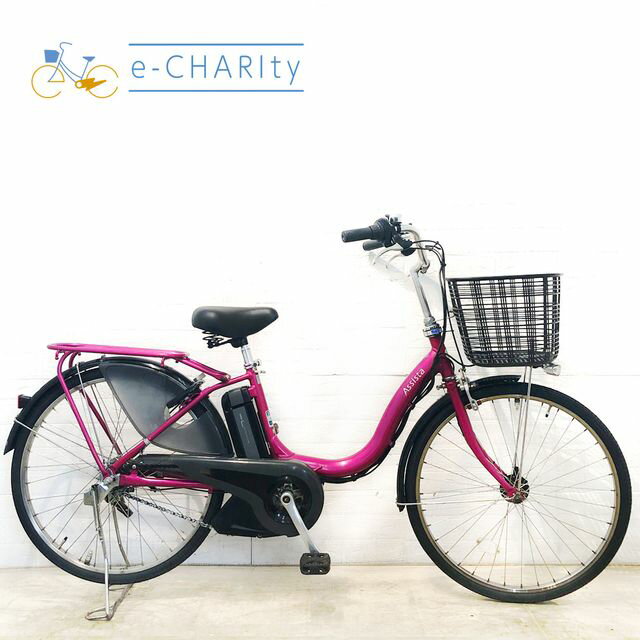 【中古】 電動自転車 ママチャリ ブリヂストン アシスタ ロイヤル ピンク 24インチ YD020 電動アシスト自転車 【横浜在庫】