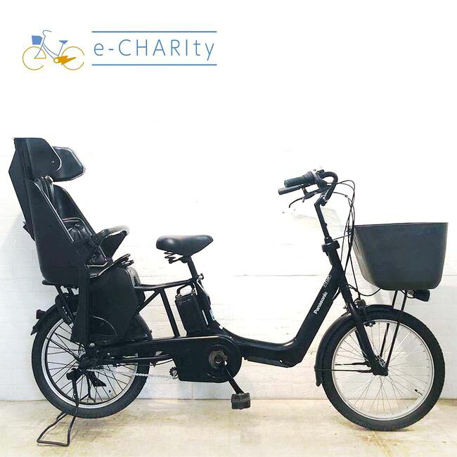 【中古】 電動自転車 子ども乗せ 子供乗せ パナソニック ギュット アニーズ DX ブラック 20インチ YD036 電動アシスト自転車 【横浜在庫】