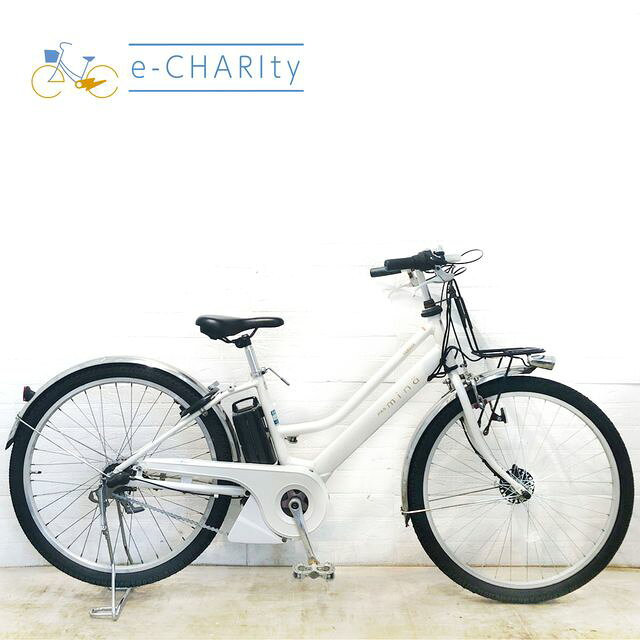 【中古】 電動自転車 ママチャリ ヤマハ PAS Mina パス ミナ ホワイト 26インチ YD080 電動アシスト自転車 【横浜在庫】