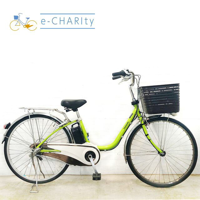 【中古】 電動自転車 ママチャリ パナソニック ビビ DX グリーン 26インチ YD092 電動アシスト自転車 【横浜在庫】