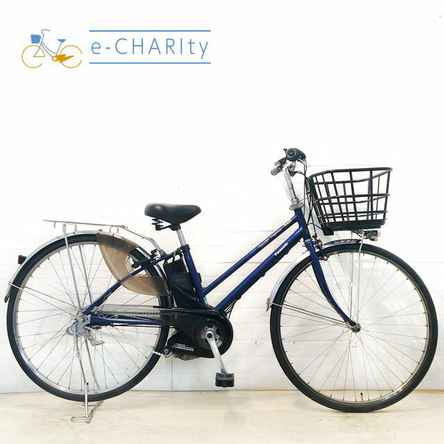 【中古】 電動自転車 シティ パナソニック ビビ タフネス ブルー 27インチ YD102 電動アシスト自転車 【横浜在庫】
