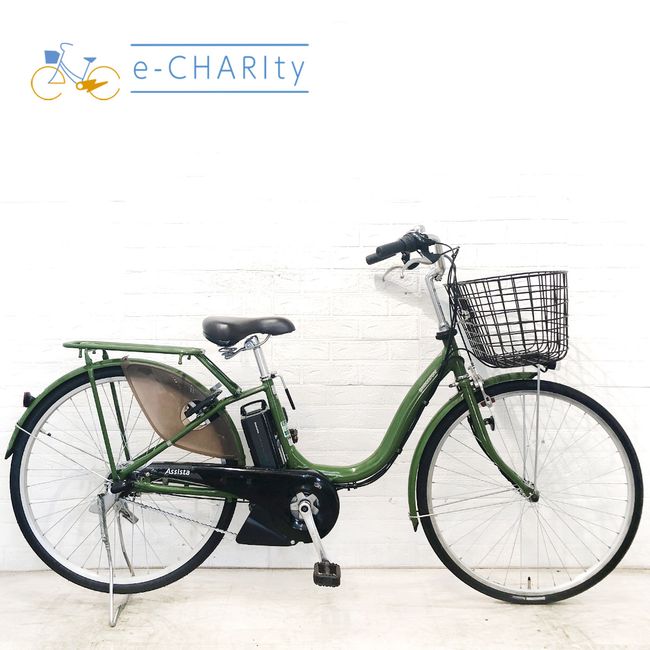 Electric Assisted Bicycles - 【ポイント3倍★お買い物マラソン終盤】【中古】 電動自転車 ママチャリ ブリヂストン アシスタU STD グリーン 26インチ SR426Y 電動アシスト自転車 【横浜在庫】