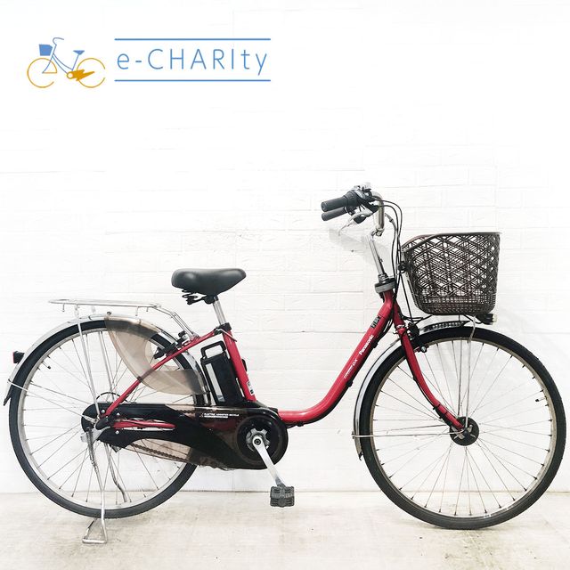 【中古】 電動自転車 ママチャリ パナソニック ビビ DX レッド 26インチ YF024 電動アシスト自転車 【横浜在庫】