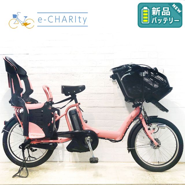 J05W電動自転車E03A☯️ブリジストンアンジェリーノ❤️長生き８アンペア 小柄なママでも安心の低床設計＞ 3人乗り(幼児2人同乗)対応 子乗せ