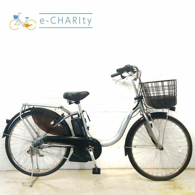 Other - 【中古】 電動自転車 ママチャリ ヤマハ PAS With パス ウィズ シルバー 24インチ YF118 電動アシスト自転車 【横浜在庫】