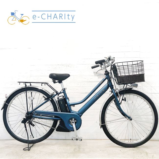 Electric Assisted Bicycles - 【中古】 電動自転車 ママチャリ ヤマハ PAS ミナ ブルー 26インチ YG011 電動アシスト自転車 【横浜在庫】
