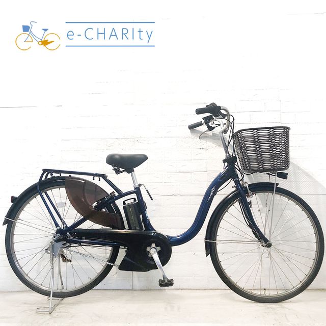 Electric Assisted Bicycles - 【ポイント3倍★お買い物マラソン終盤】【中古】 電動自転車 ママチャリ ヤマハ PAS ウィズ ネイビー 26インチ YG042 電動アシスト自転車 【横浜在庫】