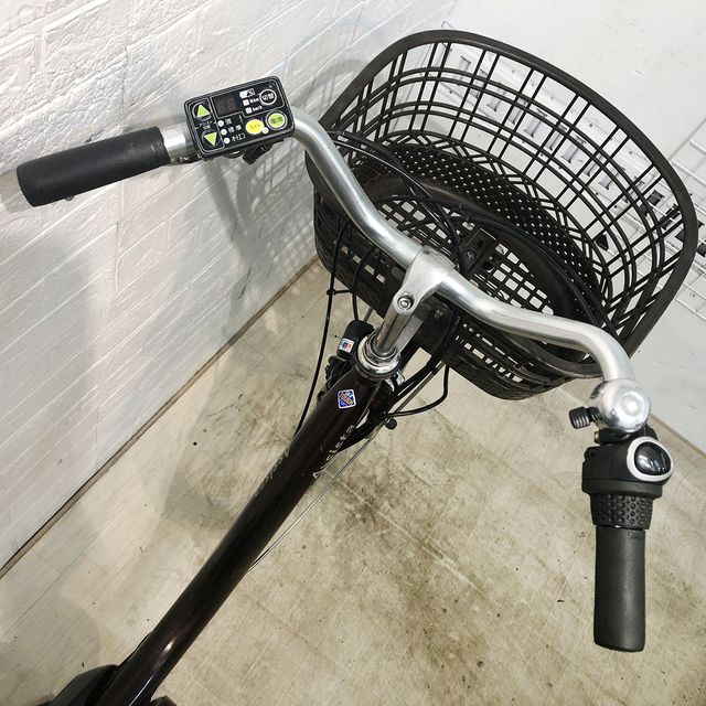 【中古】 電動自転車 ママチャリ ブリヂストン アシスタファインDX ブラウン 26イ...